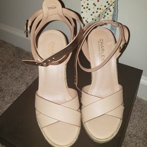 Nude platform sandal (Charles David)